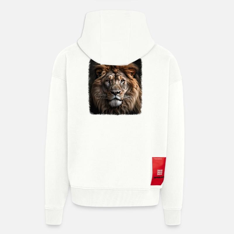 Löwen realistic Löwe - Zip Hoodie - made by SPREAD - OFF WHITE