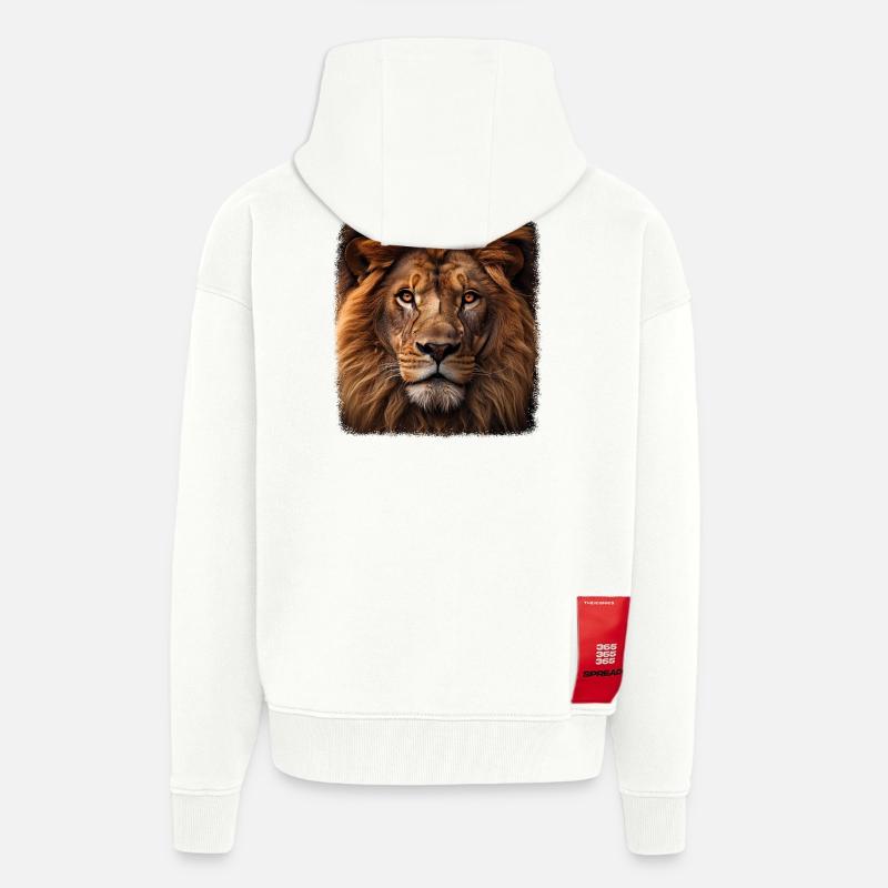 Löwen realistic Löwe - Zip Hoodie - made by SPREAD - OFF WHITE