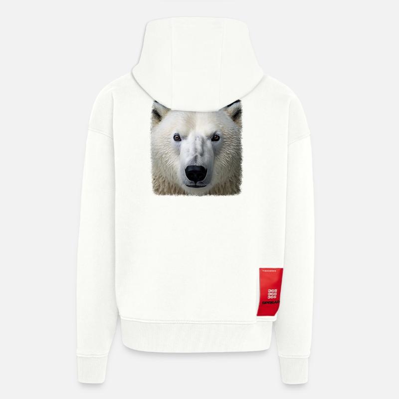 Eisbären realistic Eisbär - Zip Hoodie - made by SPREAD - OFF WHITE
