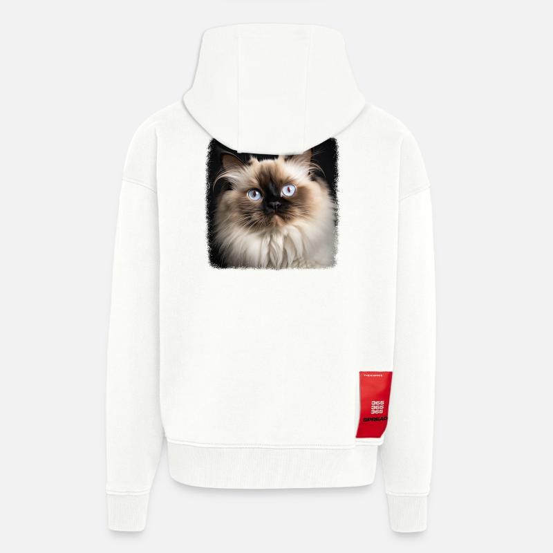 Himalayan Cat Colourpoint Katze - Zip Hoodie - made by SPREAD - OFF WHITE