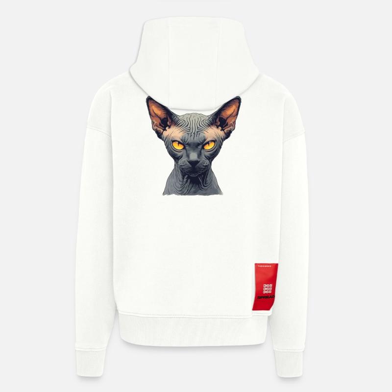 Sphynx Kätzchen Sphynx Katze - Zip Hoodie - made by SPREAD - OFF WHITE