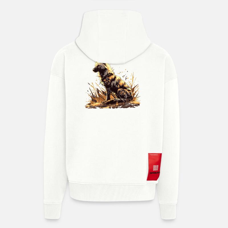 Erdwölfe Erdwolf - Zip Hoodie - made by SPREAD - OFF WHITE