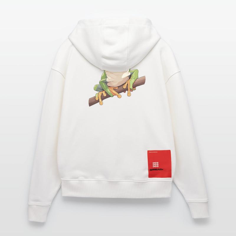 Rainette Baumfrösche Baumfrosch Veste à capuche bio épaisse oversize fabriqué en UE