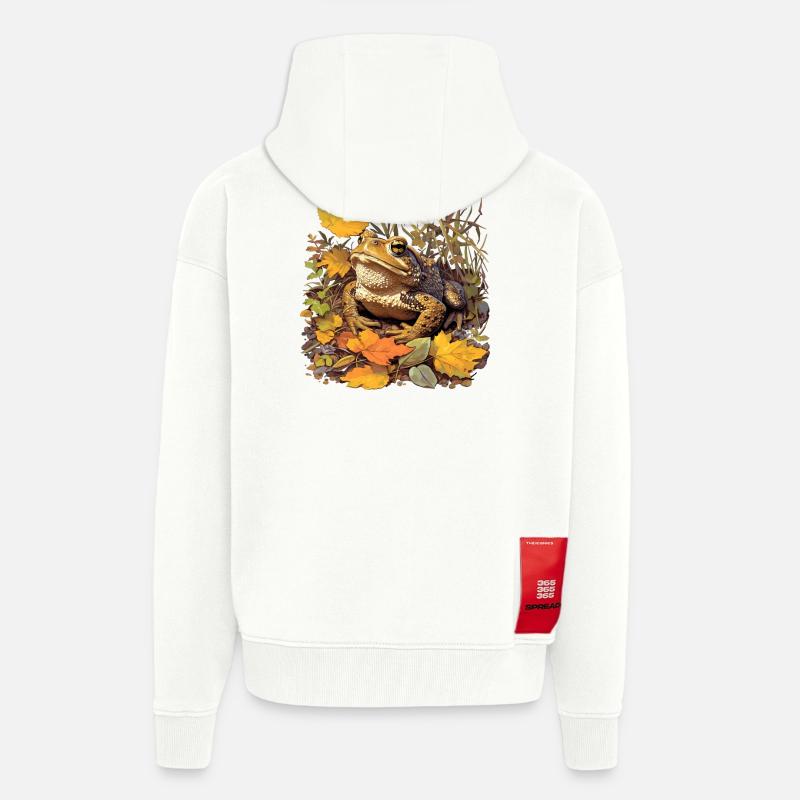 Crapaud crapaud crapaud - Veste à capuche bio épaisse oversize fabriqué en UE - OFF WHITE