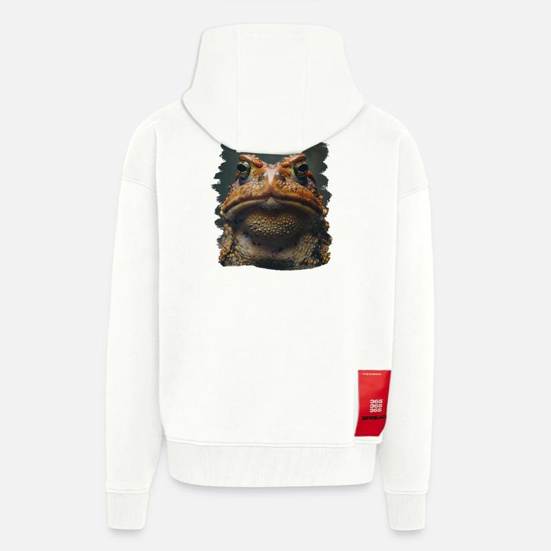 Crapaud crapaud crapaud - Veste à capuche bio épaisse oversize fabriqué en UE - OFF WHITE