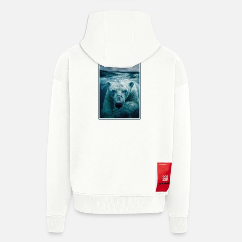 Polar Bear Eisbären Eisbär - Zip Hoodie - made by SPREAD - OFF WHITE