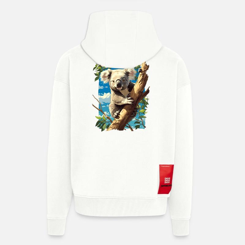 Koalas Koala - Zip Hoodie - made by SPREAD - OFF WHITE