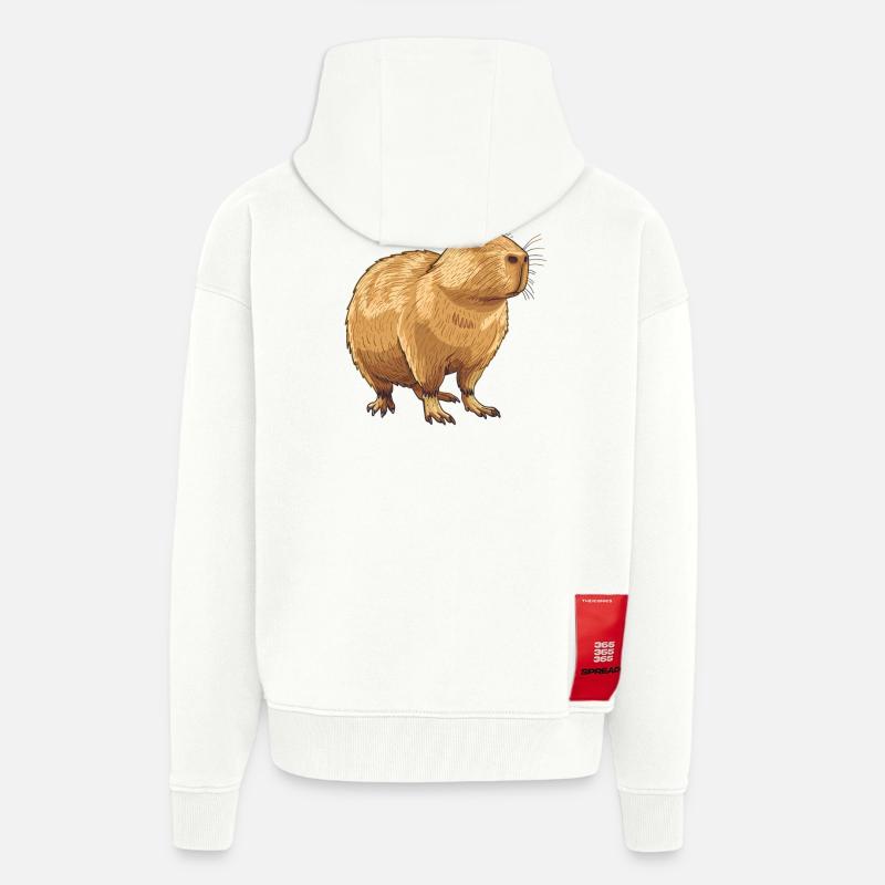 Capybaras Capybara - Zip Hoodie - made by SPREAD - OFF WHITE
