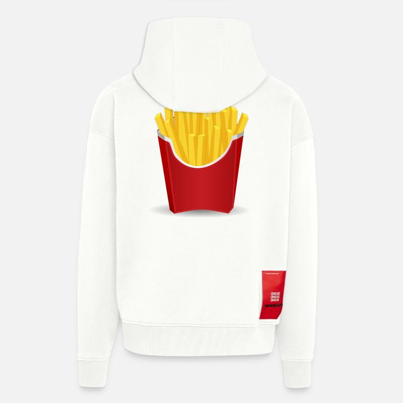 Pommes Geschenkidee - Zip Hoodie - made by SPREAD - OFF WHITE