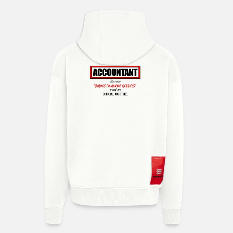 comptable - Veste à capuche bio épaisse oversize fabriqué en UE - OFF WHITE