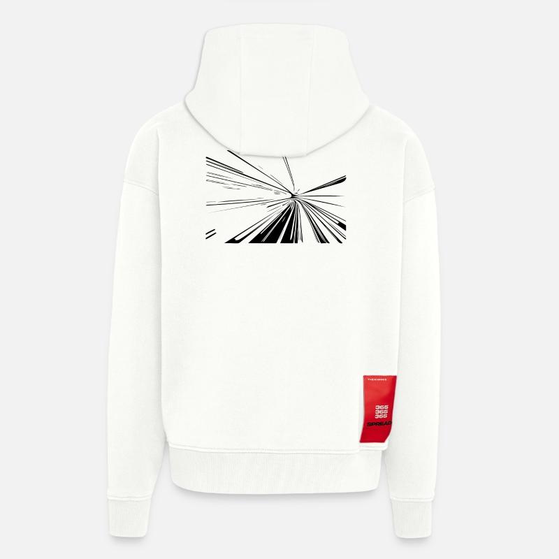 Vector Linien Splash - Zip Hoodie - made by SPREAD - OFF WHITE