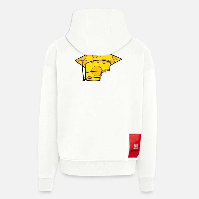 Casquette de diplômé - Veste à capuche bio épaisse oversize fabriqué en UE - OFF WHITE