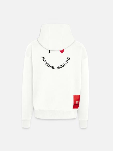 I love internal medicine - Zip Hoodie - made by SPREAD - OFF WHITE