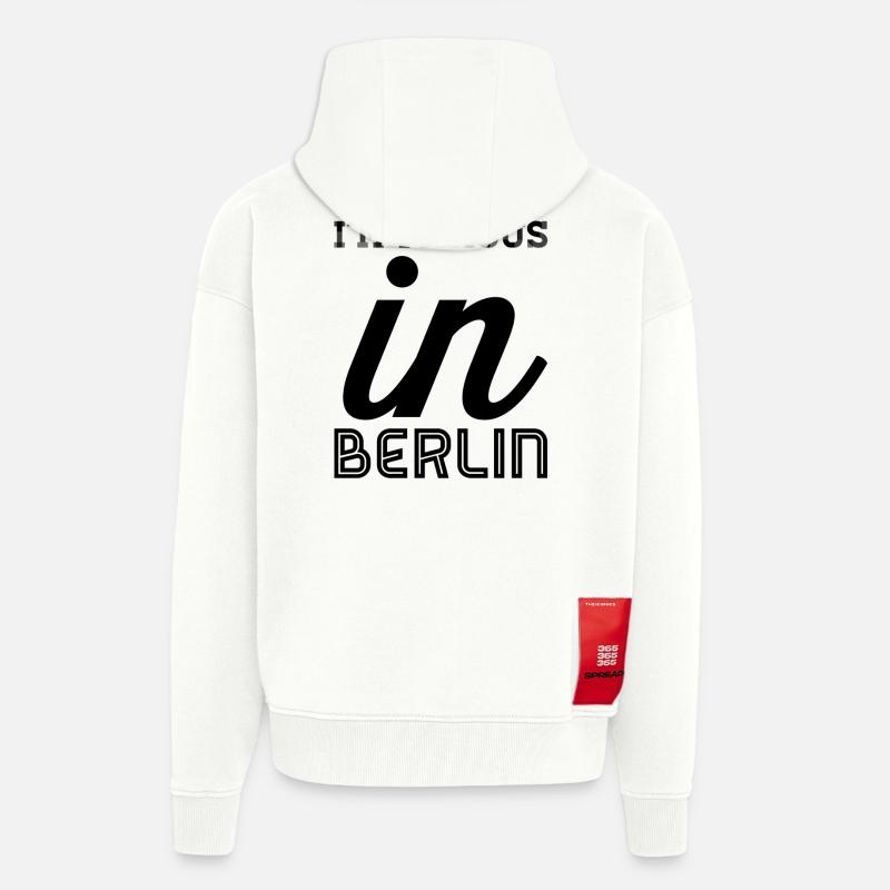 im célèbre à Berlin - Veste à capuche bio épaisse oversize fabriqué en UE - OFF WHITE