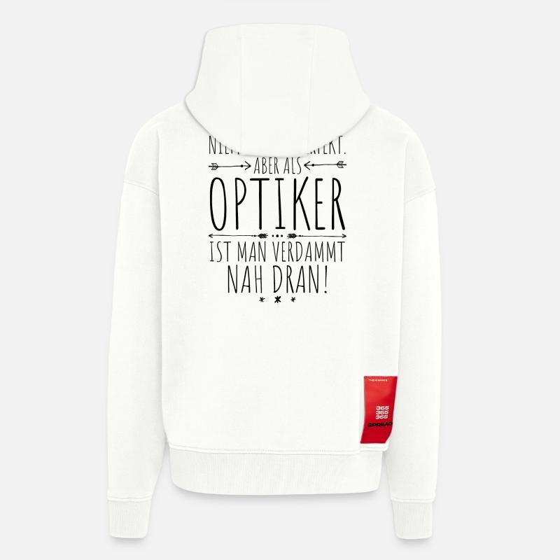 Optiker perfekt - Zip Hoodie - made by SPREAD - OFF WHITE