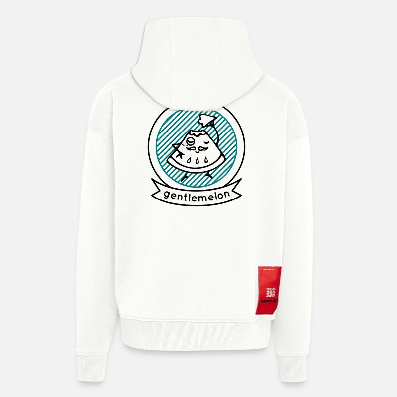 Pastèque - Veste à capuche bio épaisse oversize fabriqué en UE - OFF WHITE