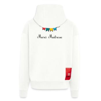 MAÎTRESSE. MERCI. MERCI MAÎTRESSE - Veste à capuche bio épaisse oversize fabriqué en UE - OFF WHITE - Dos