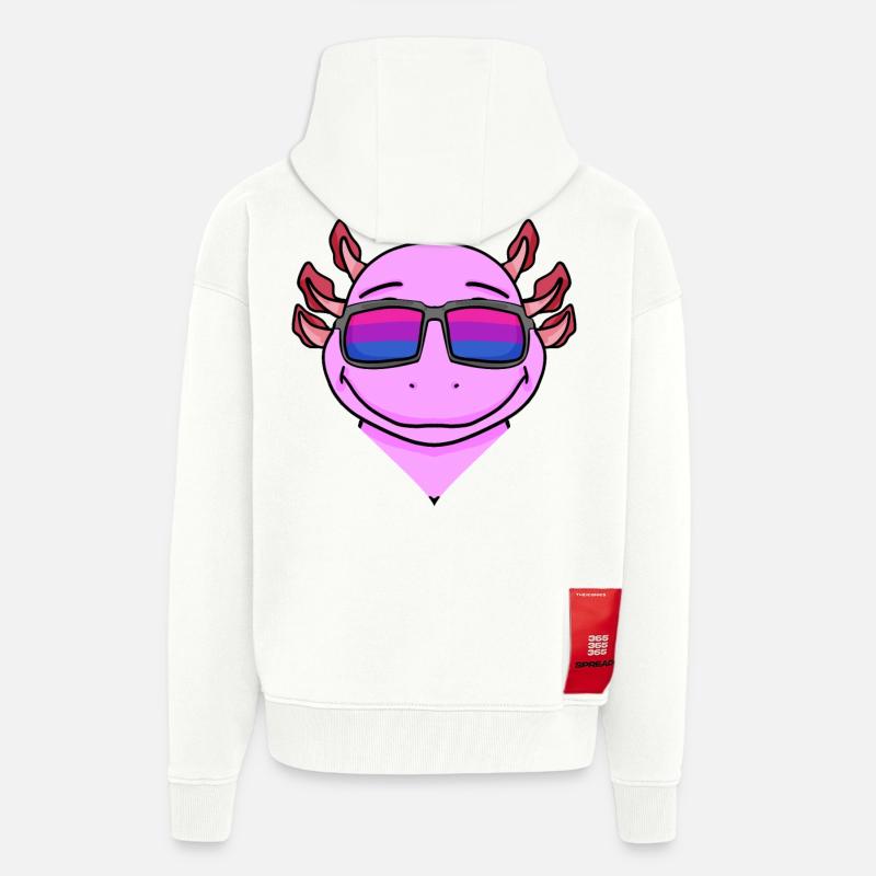 Bisexuell Axolotl Geschenk - Zip Hoodie - made by SPREAD - OFF WHITE