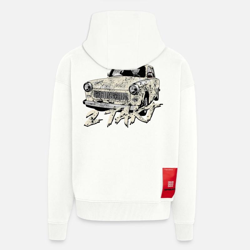 601 Papyrusweiss - Zip Hoodie - made by SPREAD - OFF WHITE