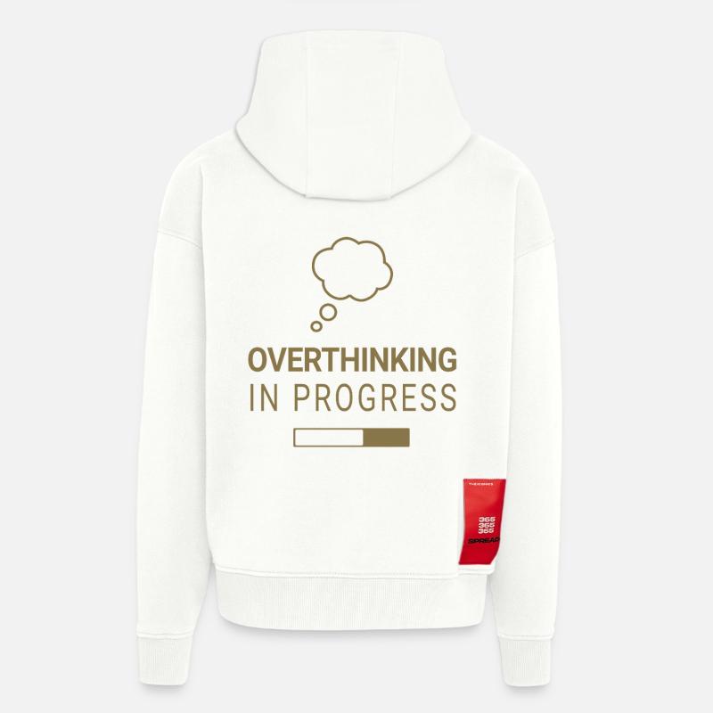 Réflexion excessive en cours - Veste à capuche bio épaisse oversize fabriqué en UE - OFF WHITE