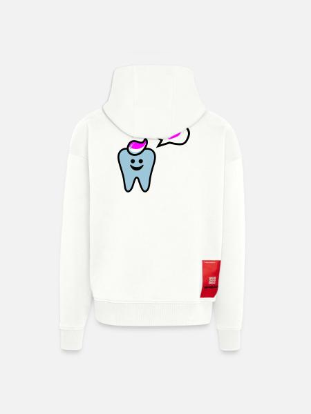 zahn punk zahnarzt dentist - Zip Hoodie - made by SPREAD - OFF WHITE