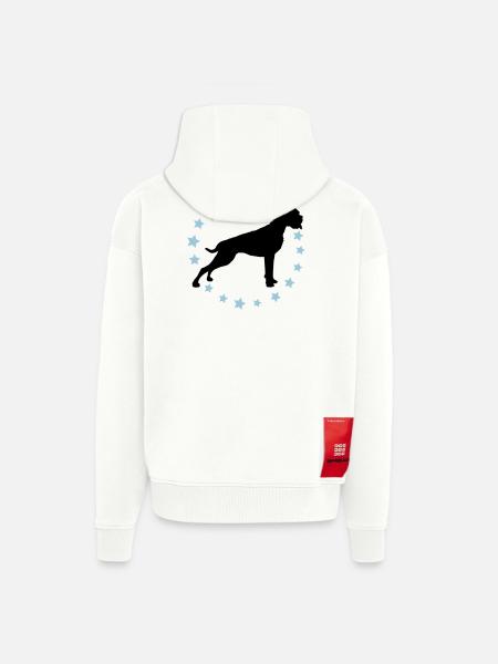 Boxer Sternenkreis 2 farb - Zip Hoodie - made by SPREAD - OFF WHITE