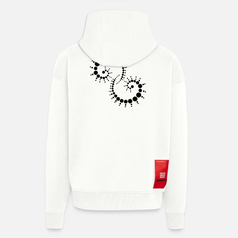 fossil2 - Veste à capuche bio épaisse oversize fabriqué en UE - OFF WHITE
