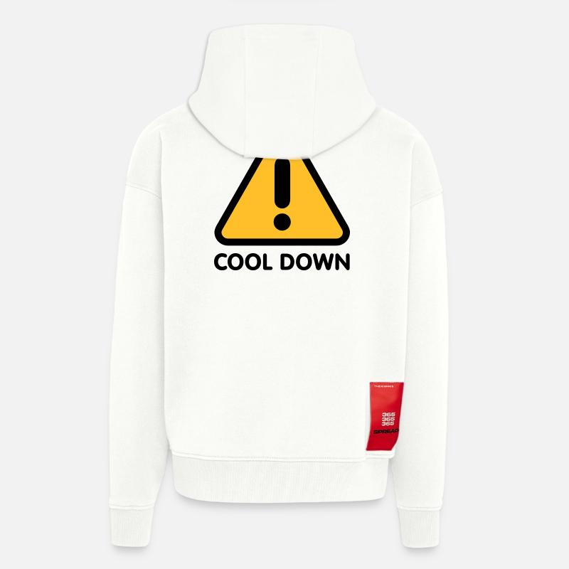 Cool down | Runter kommen - Veste à capuche bio épaisse oversize fabriqué en UE - OFF WHITE