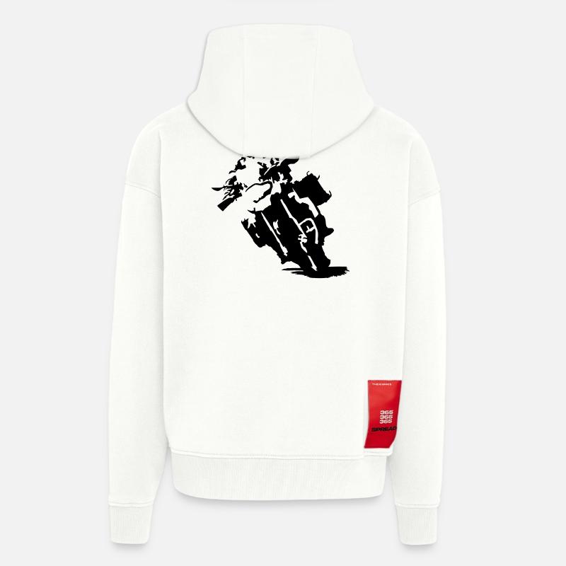 ReiseEnduroGS einfarbig - Zip Hoodie - made by SPREAD - OFF WHITE