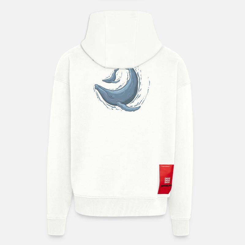 humpback - Veste à capuche bio épaisse oversize fabriqué en UE - OFF WHITE
