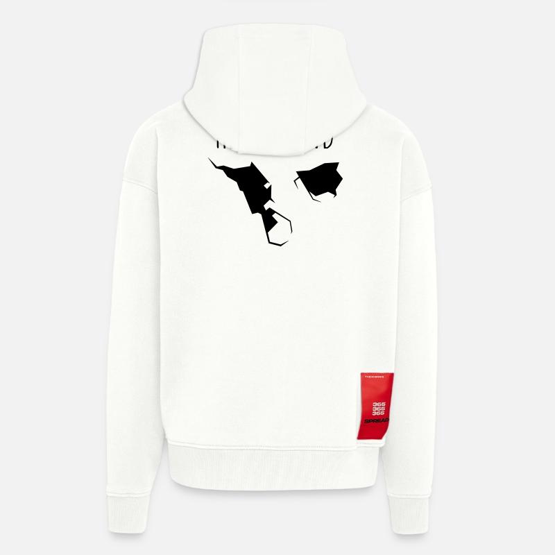 helgoland - Veste à capuche bio épaisse oversize fabriqué en UE - OFF WHITE
