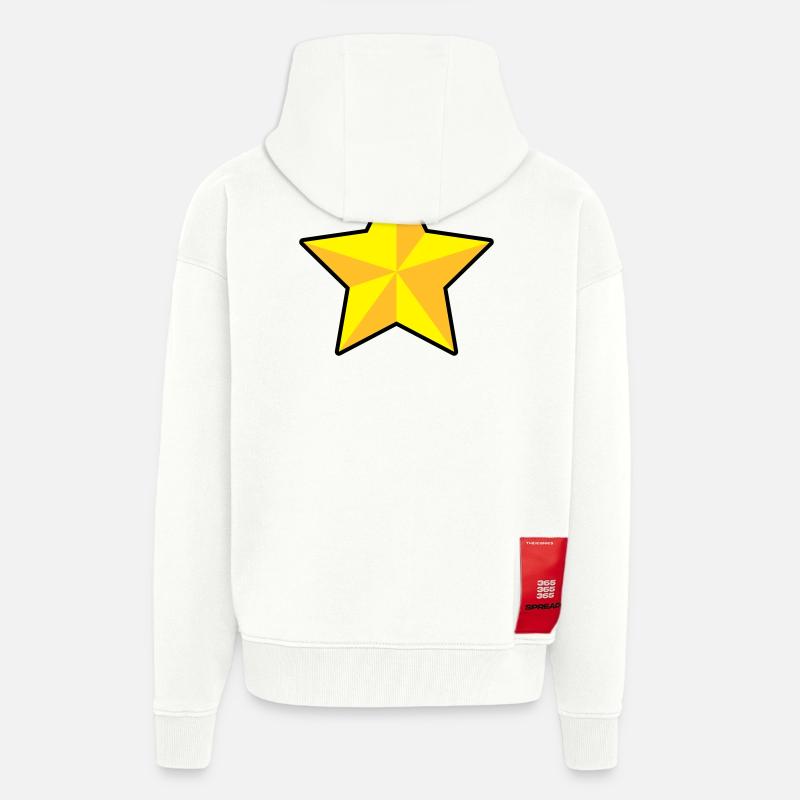3D Stern | 3D Star | Dimension - Veste à capuche bio épaisse oversize fabriqué en UE - OFF WHITE