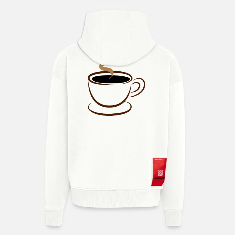 Kaffee - Zip Hoodie - made by SPREAD - OFF WHITE