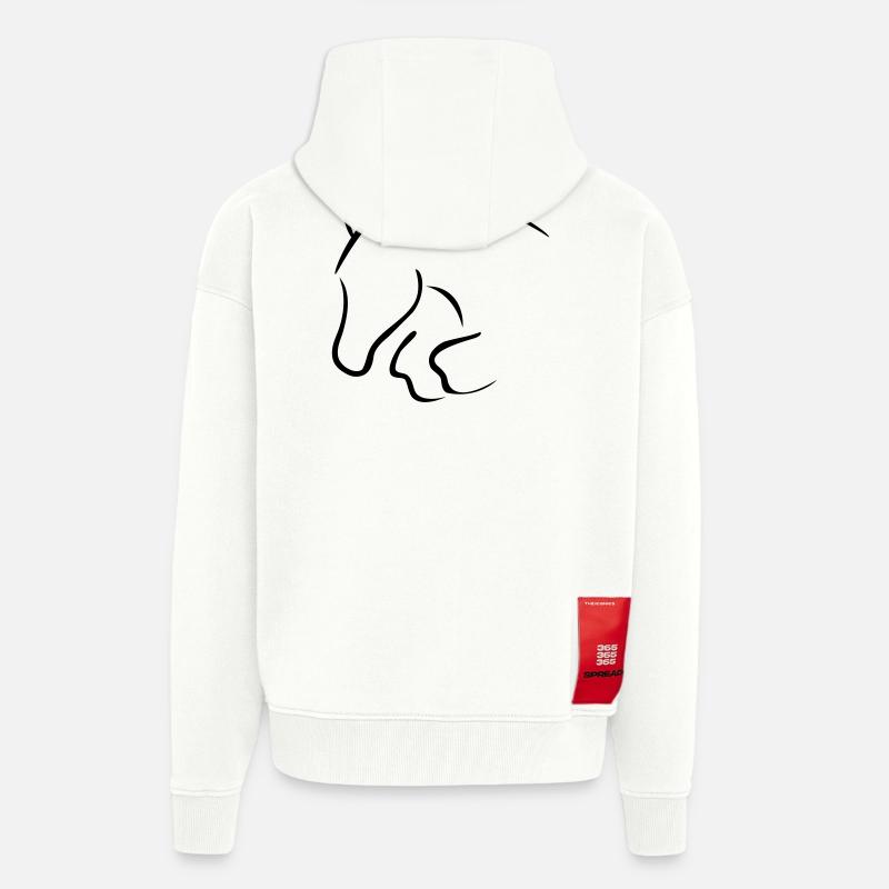 Springpferd - Zip Hoodie - made by SPREAD - OFF WHITE