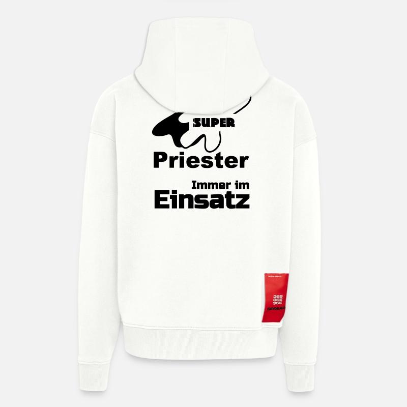 Super Priester Geschenk - Zip Hoodie - made by SPREAD - OFF WHITE
