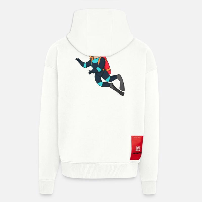 diving - Zip Hoodie - made by SPREAD - OFF WHITE
