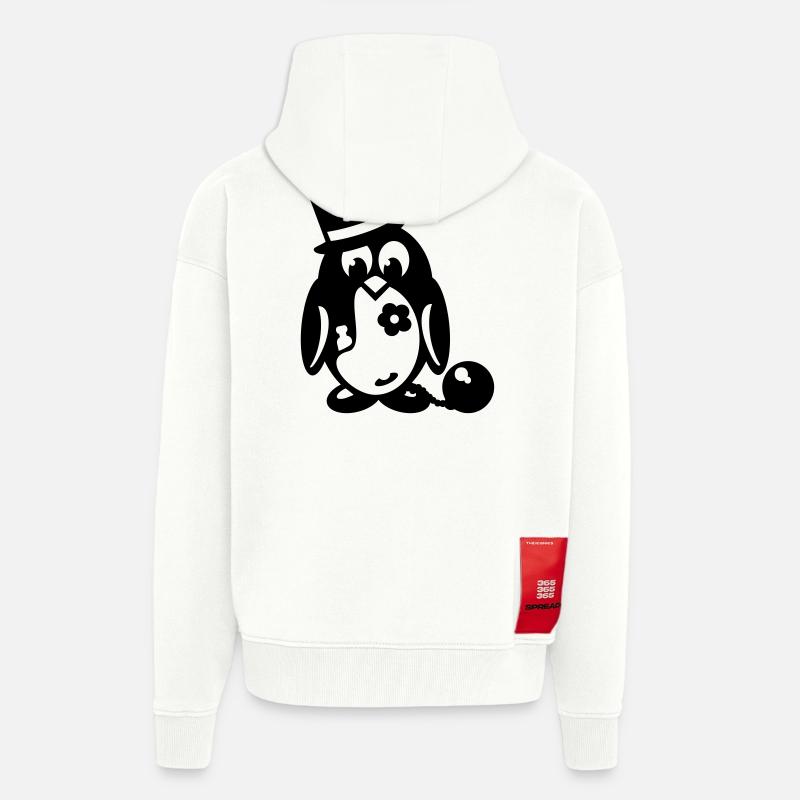 pinguin junggesellenabschied - Zip Hoodie - made by SPREAD - OFF WHITE