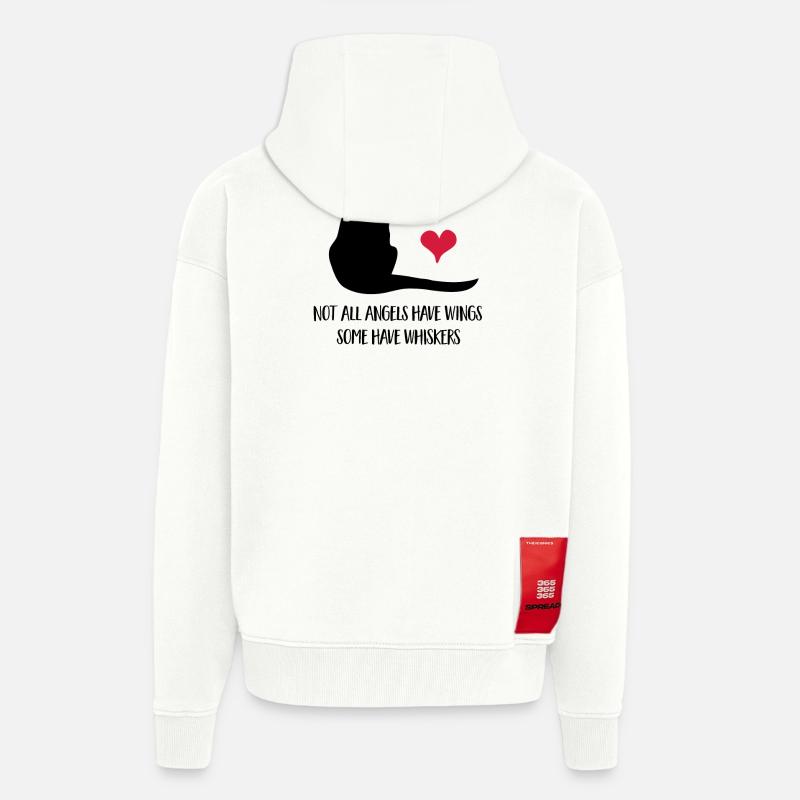 Chat - Veste à capuche bio épaisse oversize fabriqué en UE - OFF WHITE