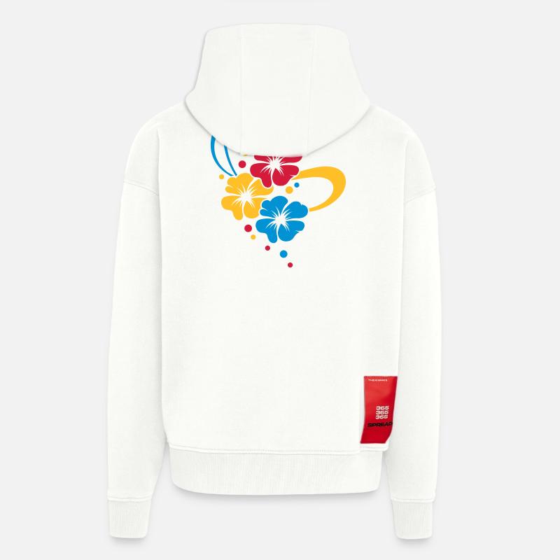 Blumenbouquet mit Schleife - Zip Hoodie - made by SPREAD - OFF WHITE
