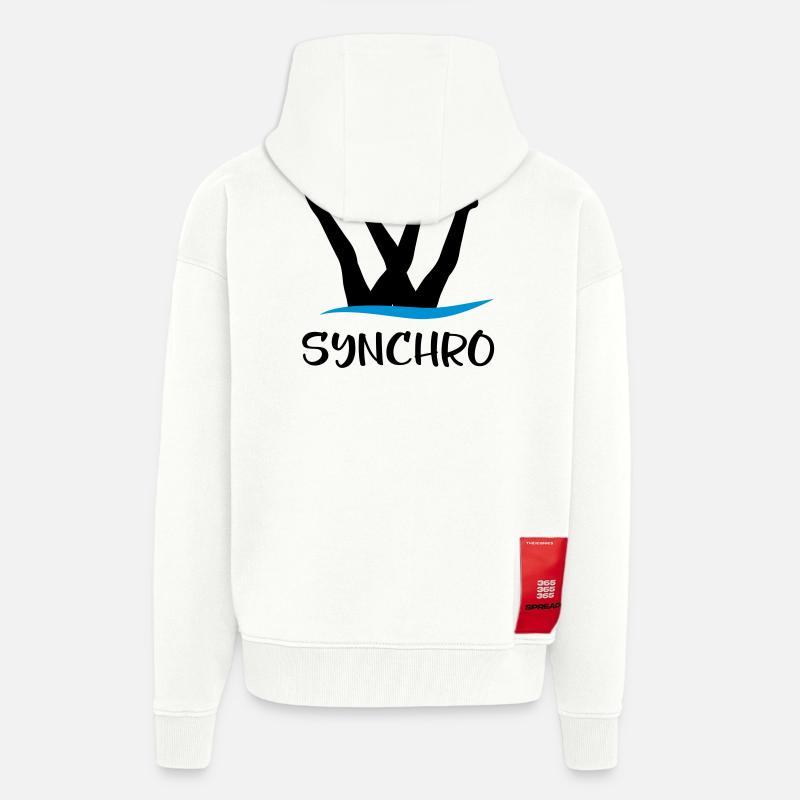 Nage synchrone - Veste à capuche bio épaisse oversize fabriqué en UE - OFF WHITE