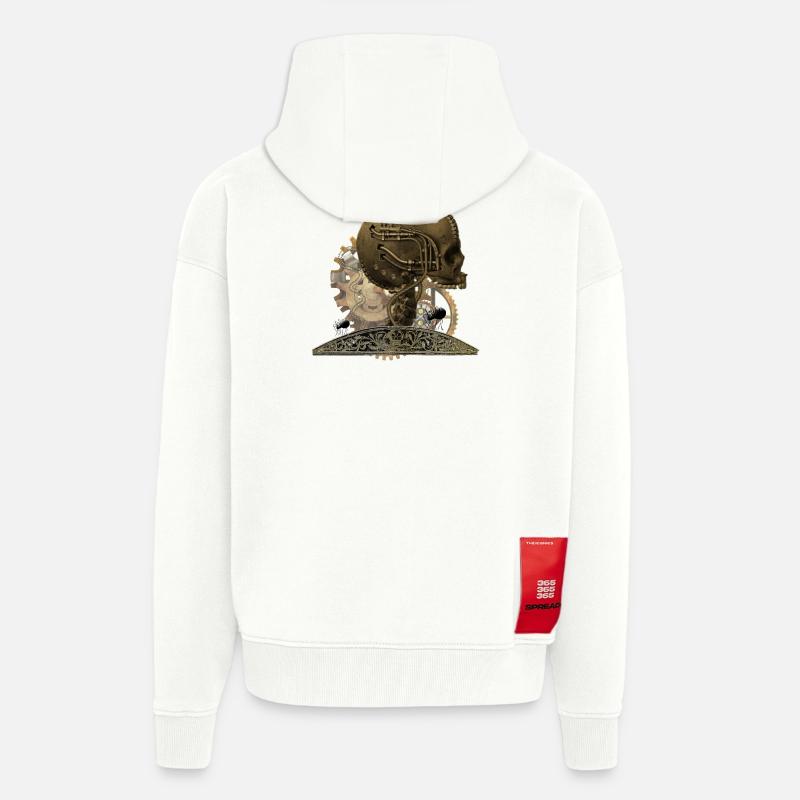 Super schrecklichen technischen Schädel - Zip Hoodie - made by SPREAD - OFF WHITE