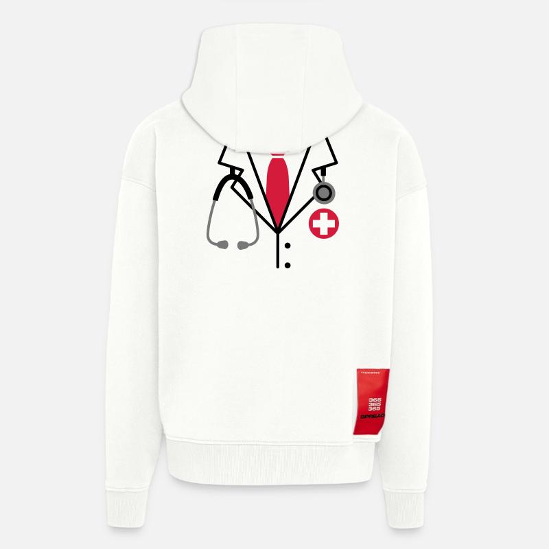 Doktor, Doktor Kostüm - Zip Hoodie - made by SPREAD - OFF WHITE