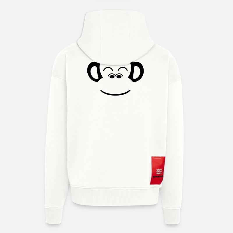 Affe Schimpanse Affengesicht Gorilla Menschenaffe - Zip Hoodie - made by SPREAD - OFF WHITE