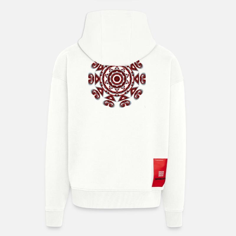Abstract - Zip Hoodie - made by SPREAD - OFF WHITE