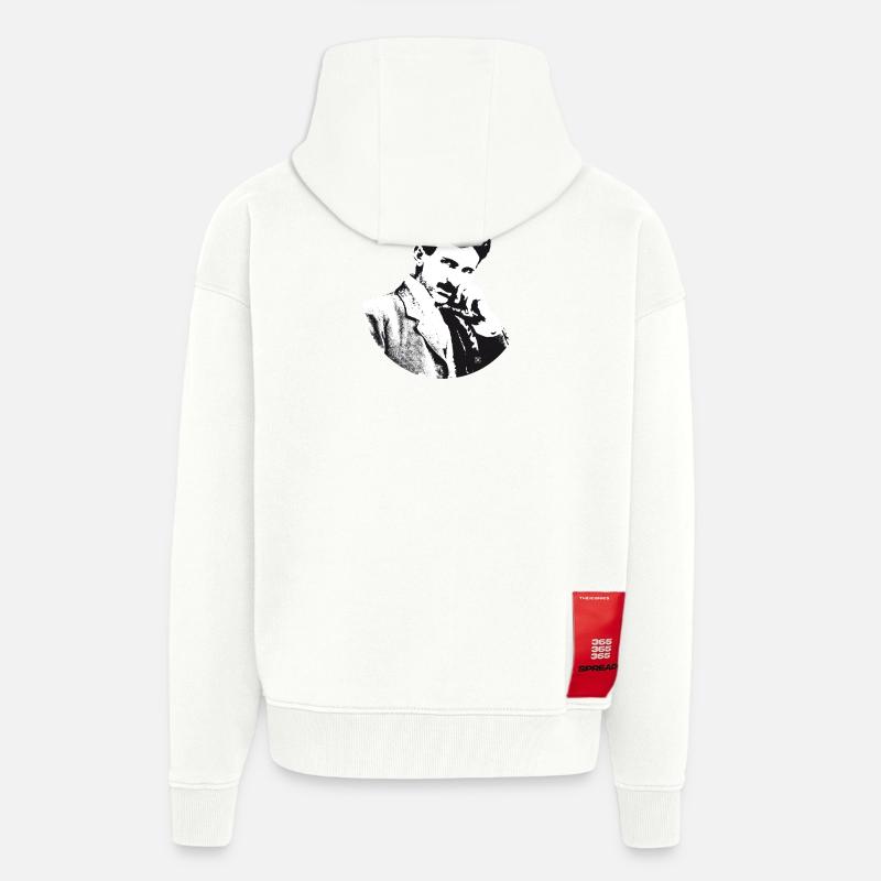 Nikola - Veste à capuche bio épaisse oversize fabriqué en UE - OFF WHITE