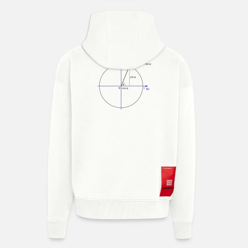 Formule d'Euler - Veste à capuche bio épaisse oversize fabriqué en UE - OFF WHITE