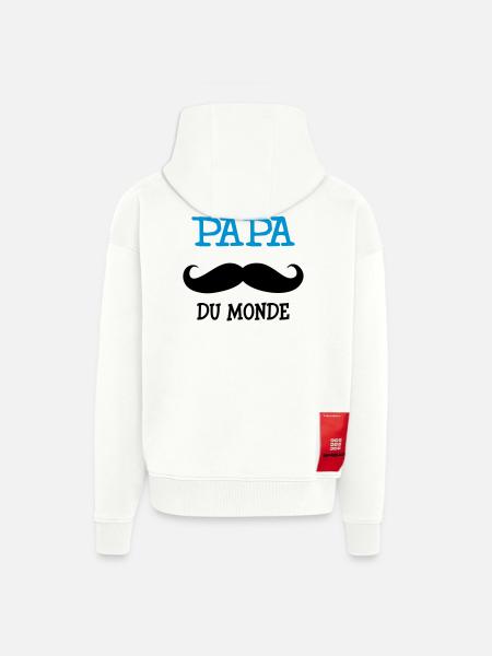 Best Dad World - Zip Hoodie - made by SPREAD - OFF WHITE