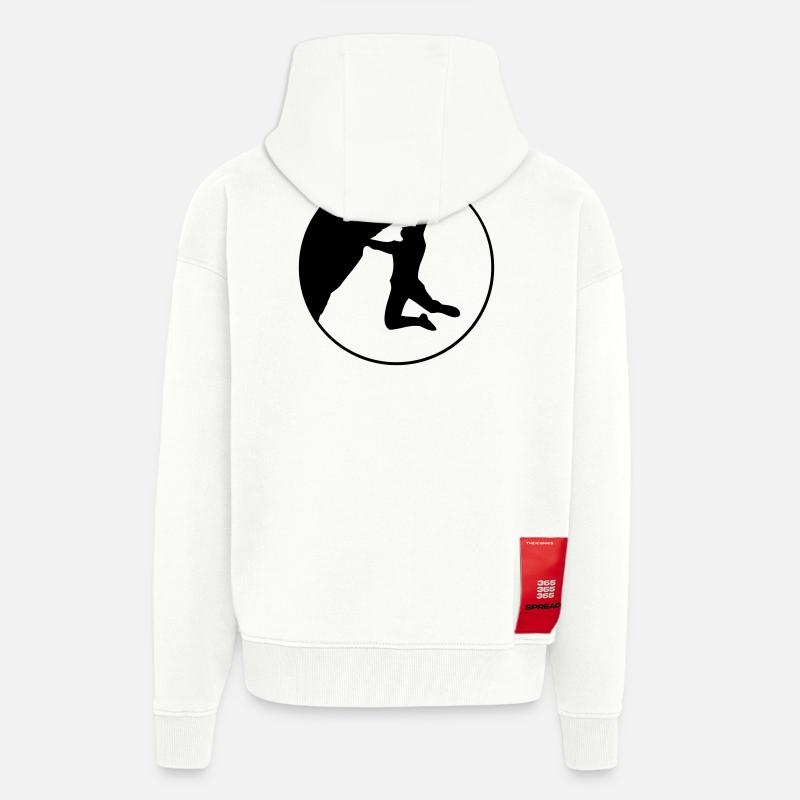 Climbing rund 2 - Zip Hoodie - made by SPREAD - OFF WHITE