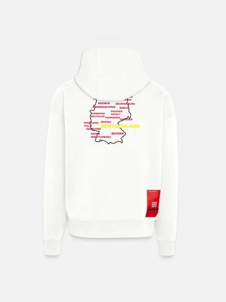 deutschland land karte - Zip Hoodie - made by SPREAD - OFF WHITE