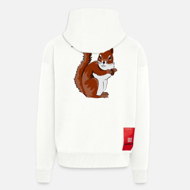 Niedliche Eichhörnchen Illustration - Zip Hoodie - made by SPREAD - OFF WHITE